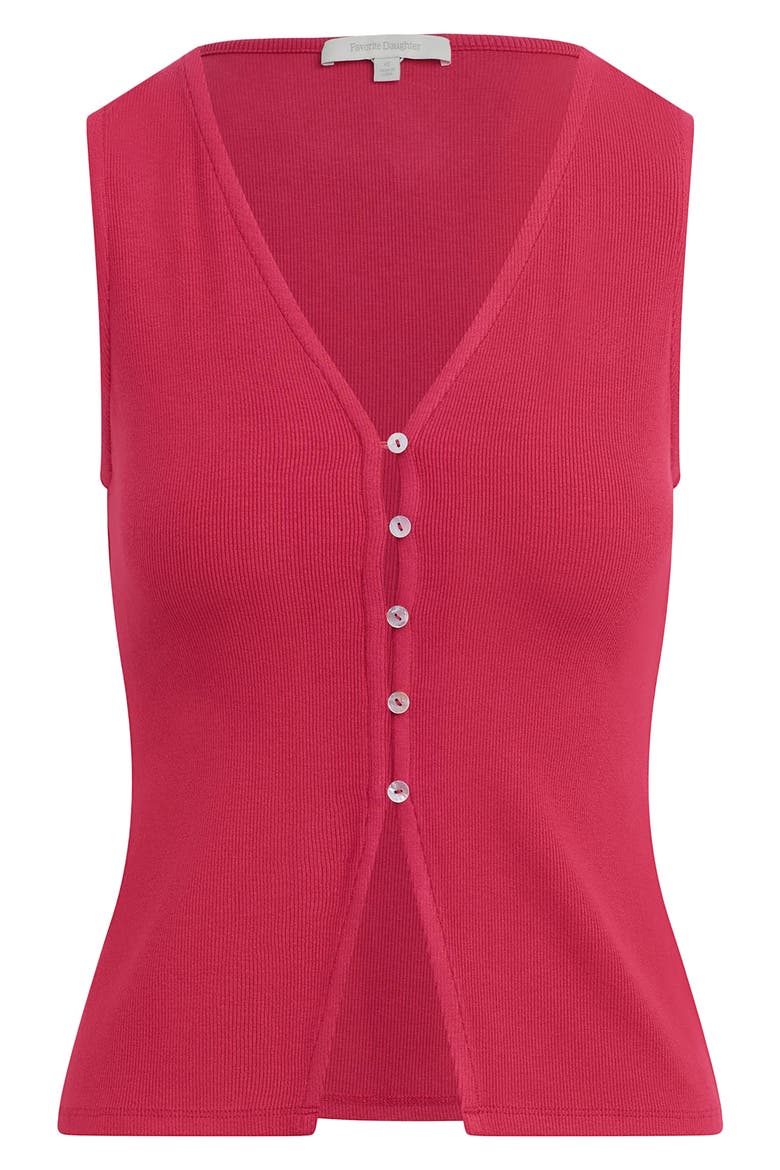 The Good Luck Rib Top, Alternate, color, RASPBERRY