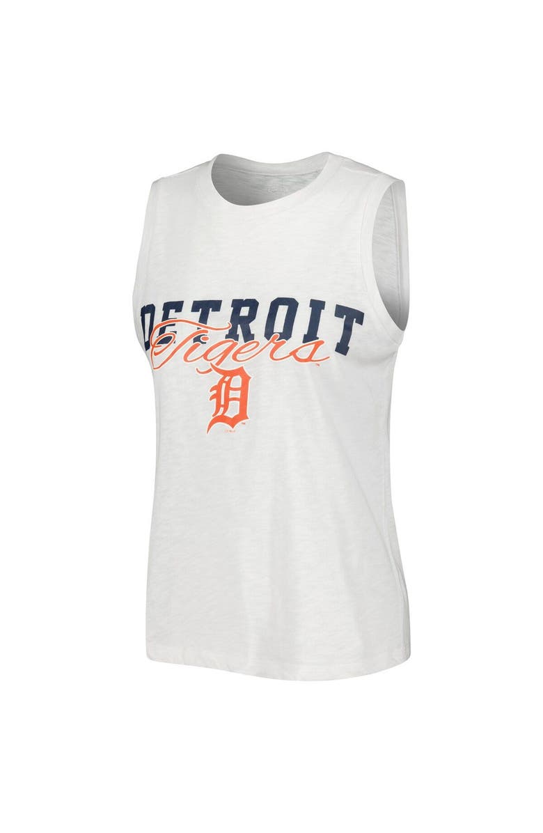 CONCEPTS SPORT Women's Concepts Sport White Detroit Tigers Reel Pinstripe Tank Top & Shorts Sleep Set, Alternate, color, White