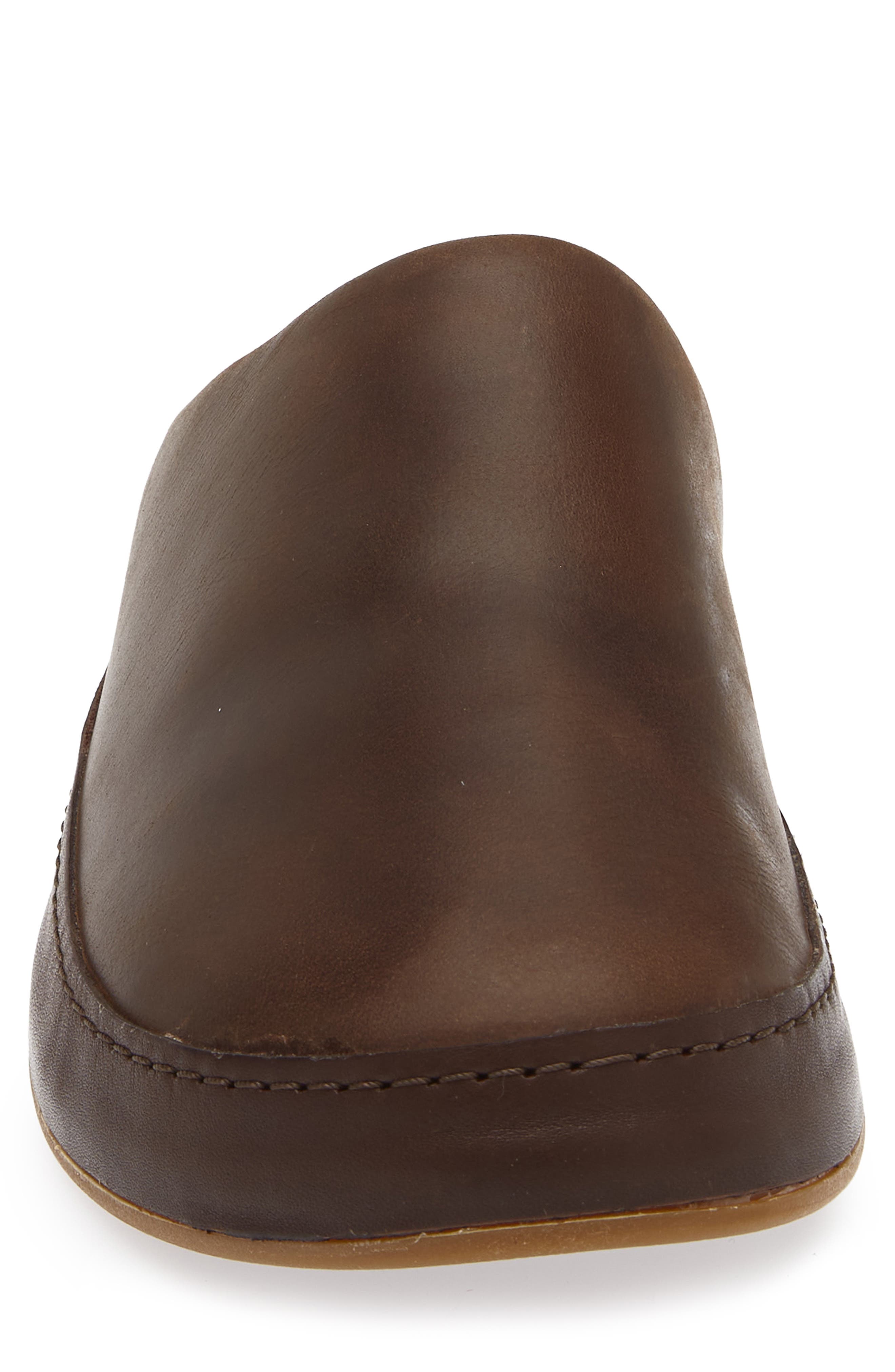 OluKai Ku'u Leather Mule, Alternate, color, Dark Java/ Dark Java