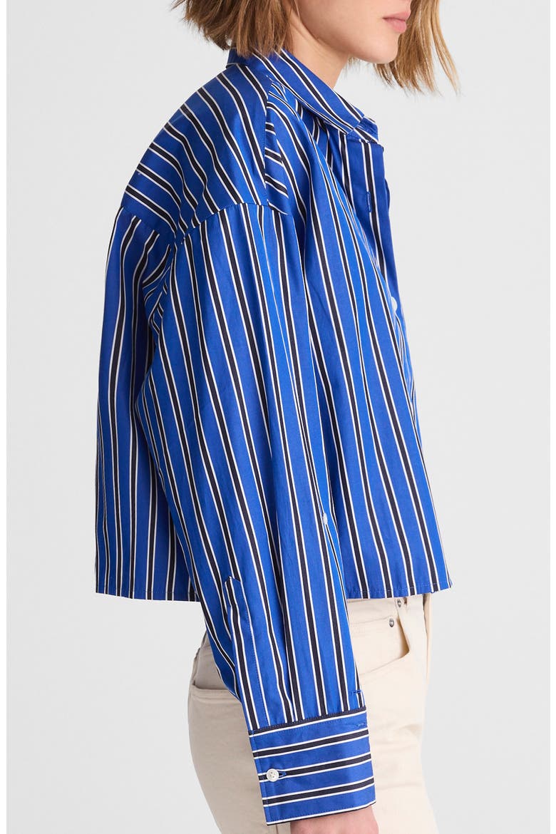 Straight Hem Poplin Shirt, Alternate, color, RIVIERA COAST GROUND