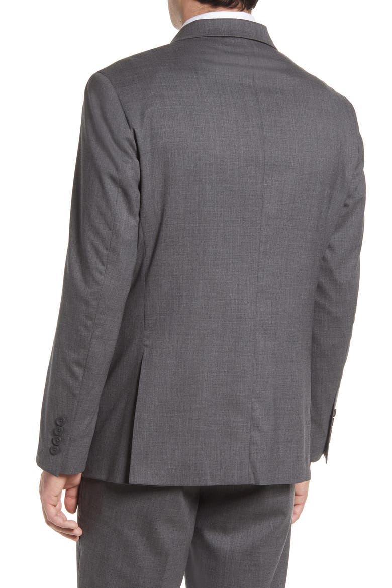 Tech-Smart Trim Fit Stretch Wool Sport Coat, Alternate, color, GREY CHARCOAL