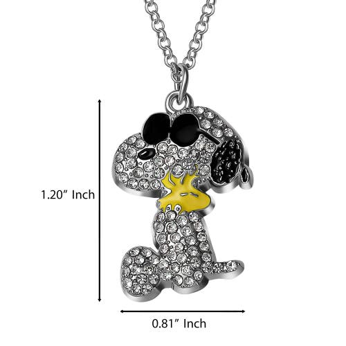 Peanuts Joe Cool Sunglasses Necklace In Metallic
