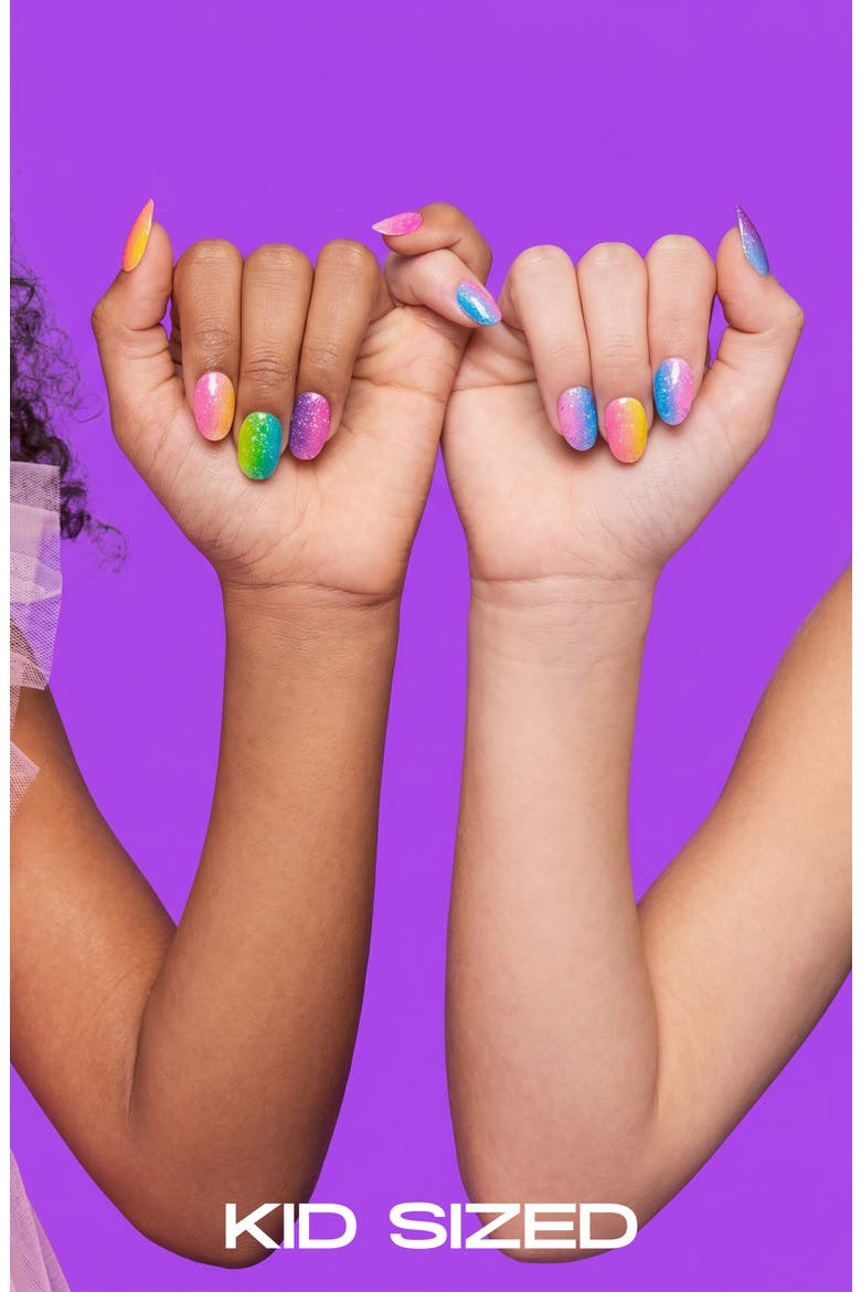 Kids' Rainbow 24-Piece Press-On Nails Set, Alternate, color, OPEN MISCELLANEOUS