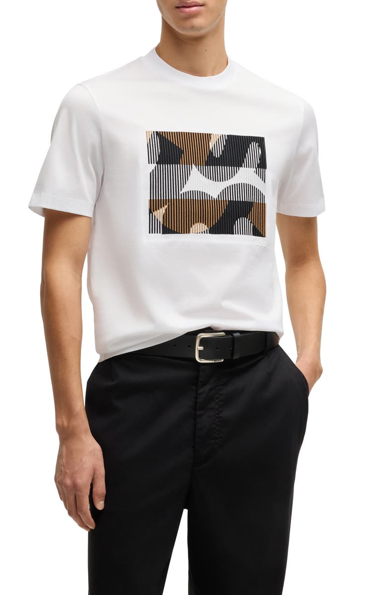 BOSS Thompson Logo Graphic T-Shirt, Main, color, White
