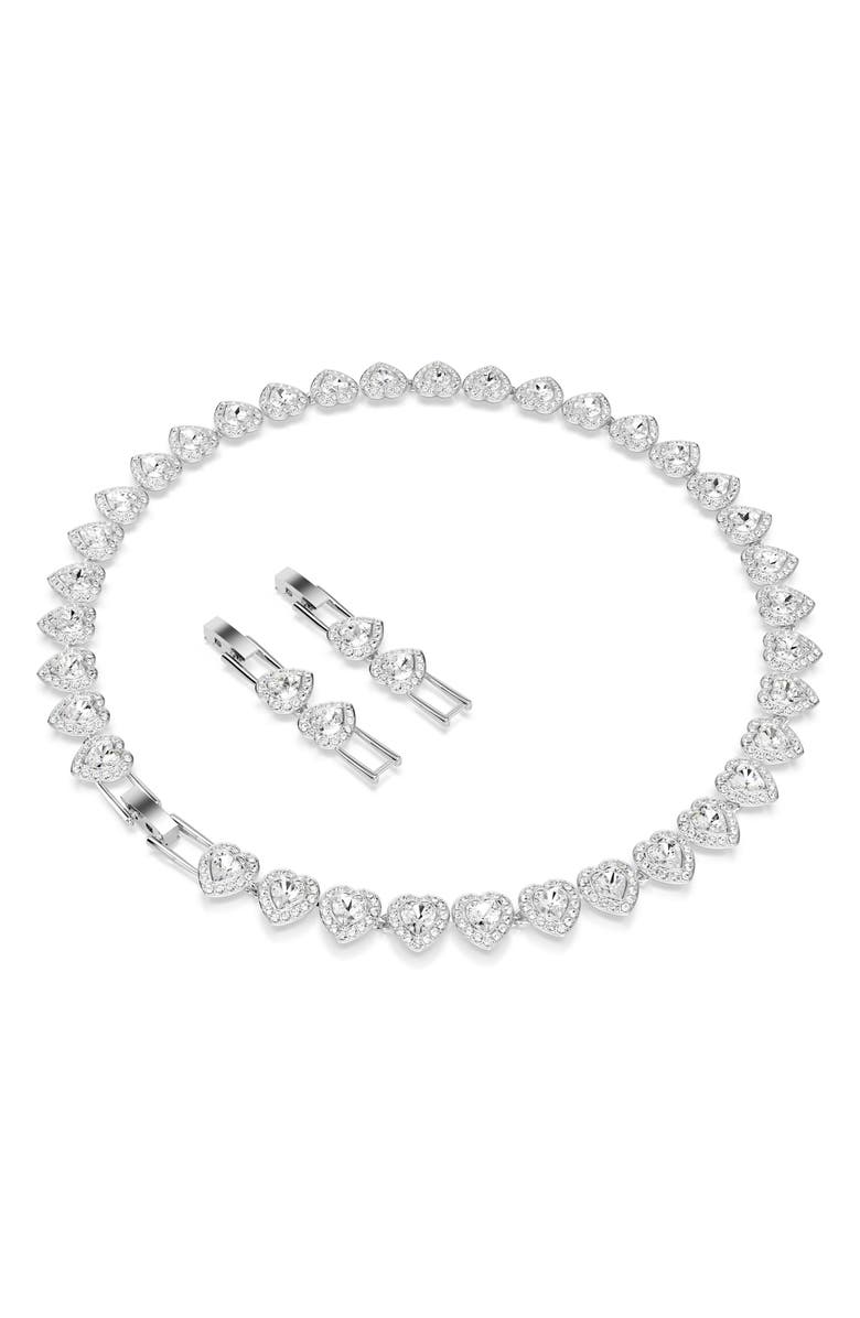 Swarovski x Ariana Grande Angelic Crystal Heart Halo Collar Necklace, Alternate, color, 