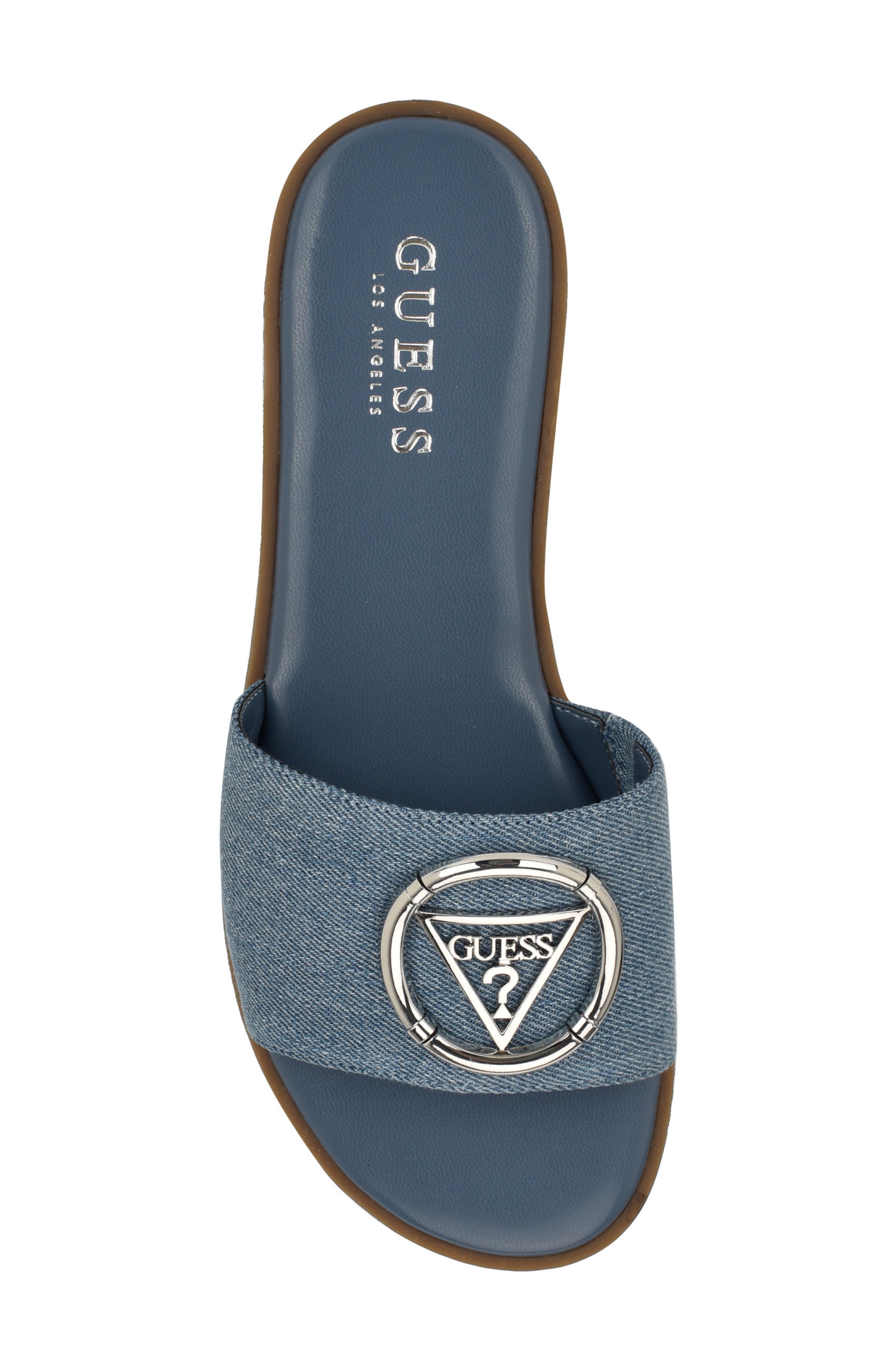 Magnify Slide Sandal, Alternate, color, DARK BLUE