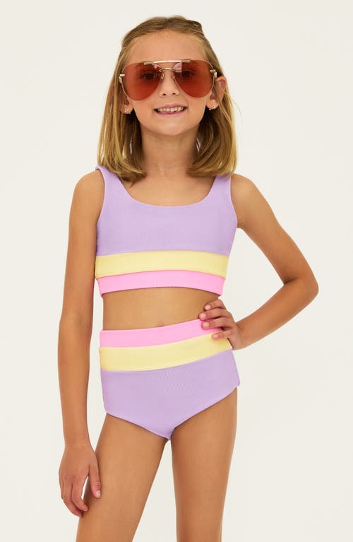 Beach Riot Kids' Little Mackenzie & Heidi Two-piece Swimsuit In Sublime