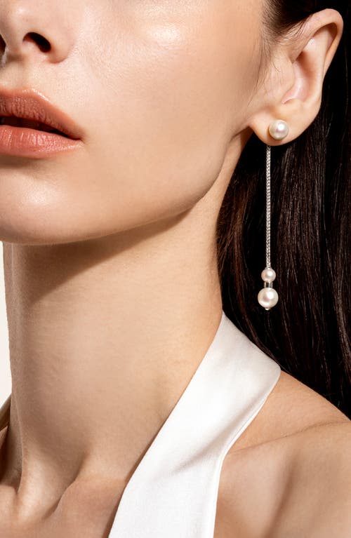 John Hardy Jh Essentials Pearl Front/back Earrings In Metallic