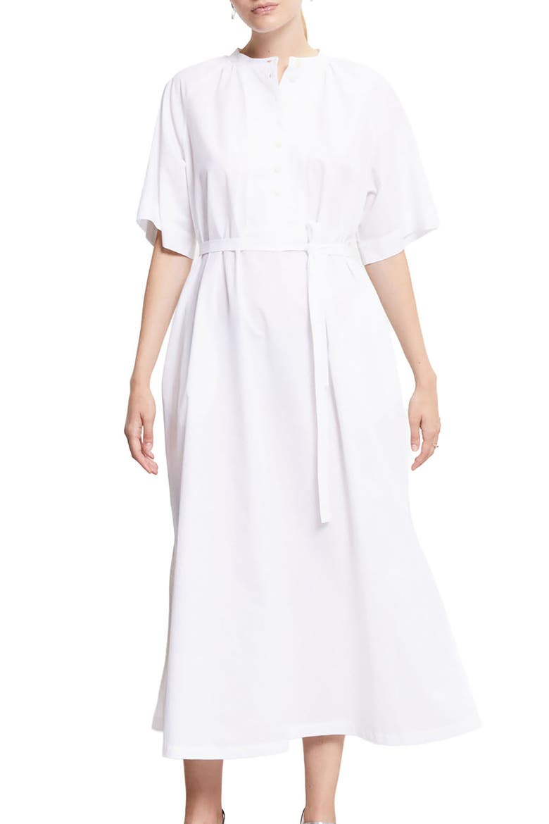 Poplin  Dress, Main, color, White