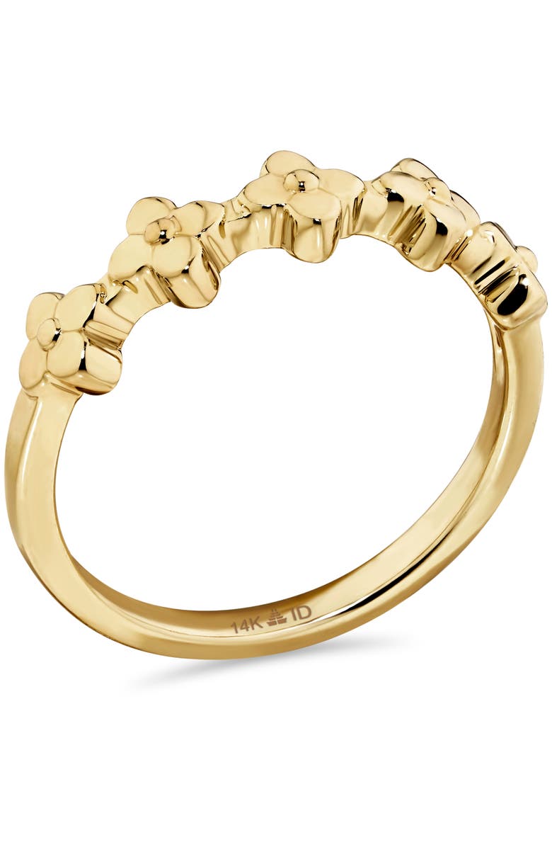 DEVATA Clover Ring in 14K Gold, 5mm, Alternate, color, Yellow Gold