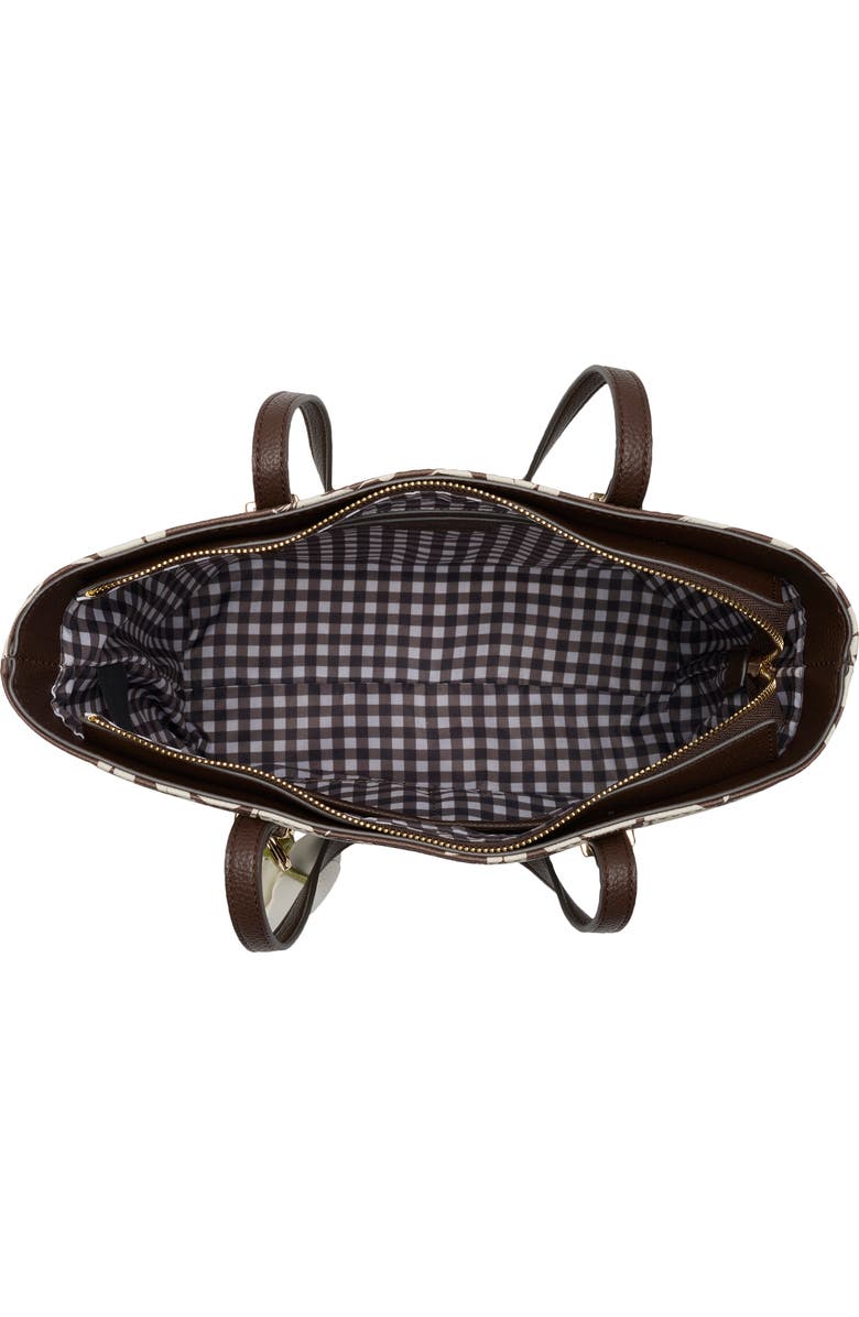 Nanette Lepore Faux Leather Tote with Removable Pouch, Alternate, color, Maple Fleur-Maple Gingham