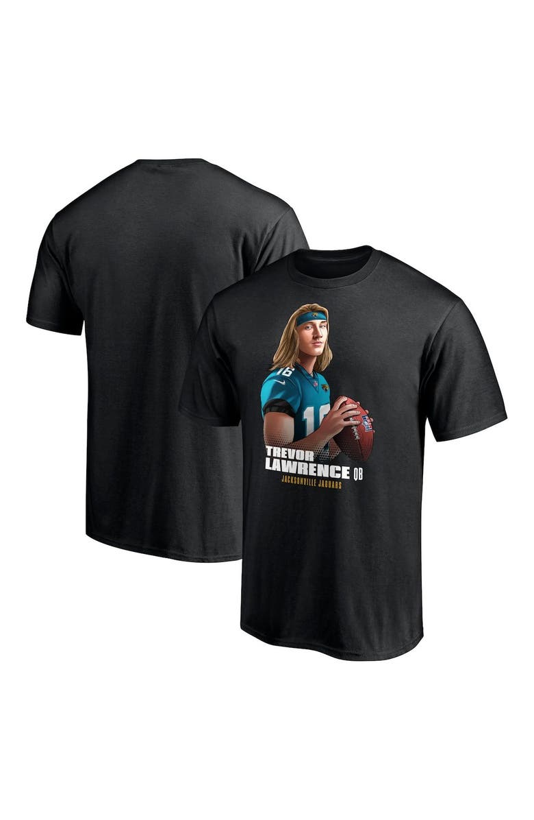 FANATICS Men's Fanatics Branded Trevor Lawrence Black Jacksonville Jaguars Player Graphic T-Shirt, Alternate, color, 