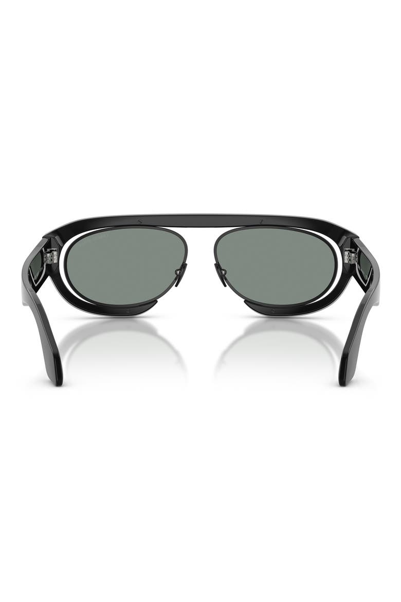 57mm Oval Sunglasses, Alternate, color, BLACK/ GREY