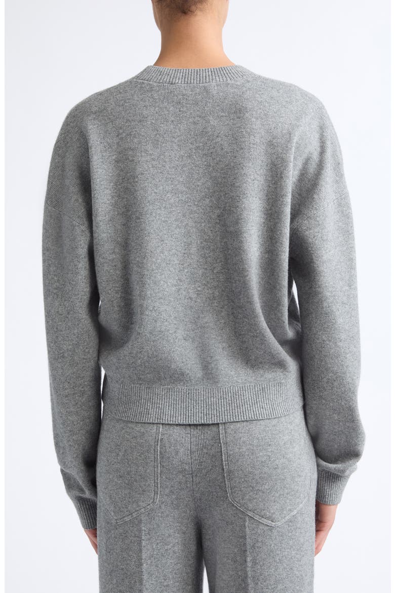 Crewneck Wool & Cashmere Sweater, Alternate, color, MID-GREY MARL