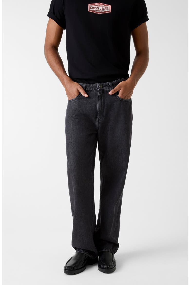 G16 Relaxed Straight Leg Jeans, Alternate, color, VINTAGE BLACK WASH