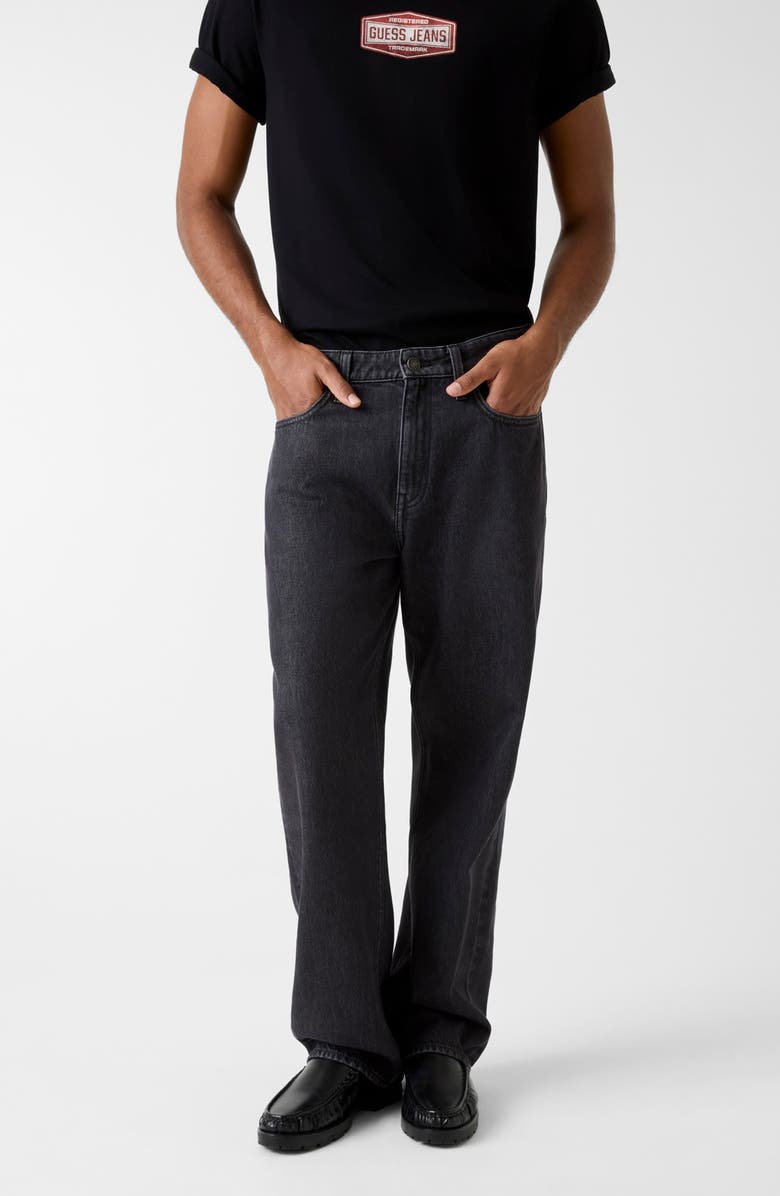 GUESS G16 Relaxed Straight Leg Jeans, Alternate, color, Vintage Black Wash