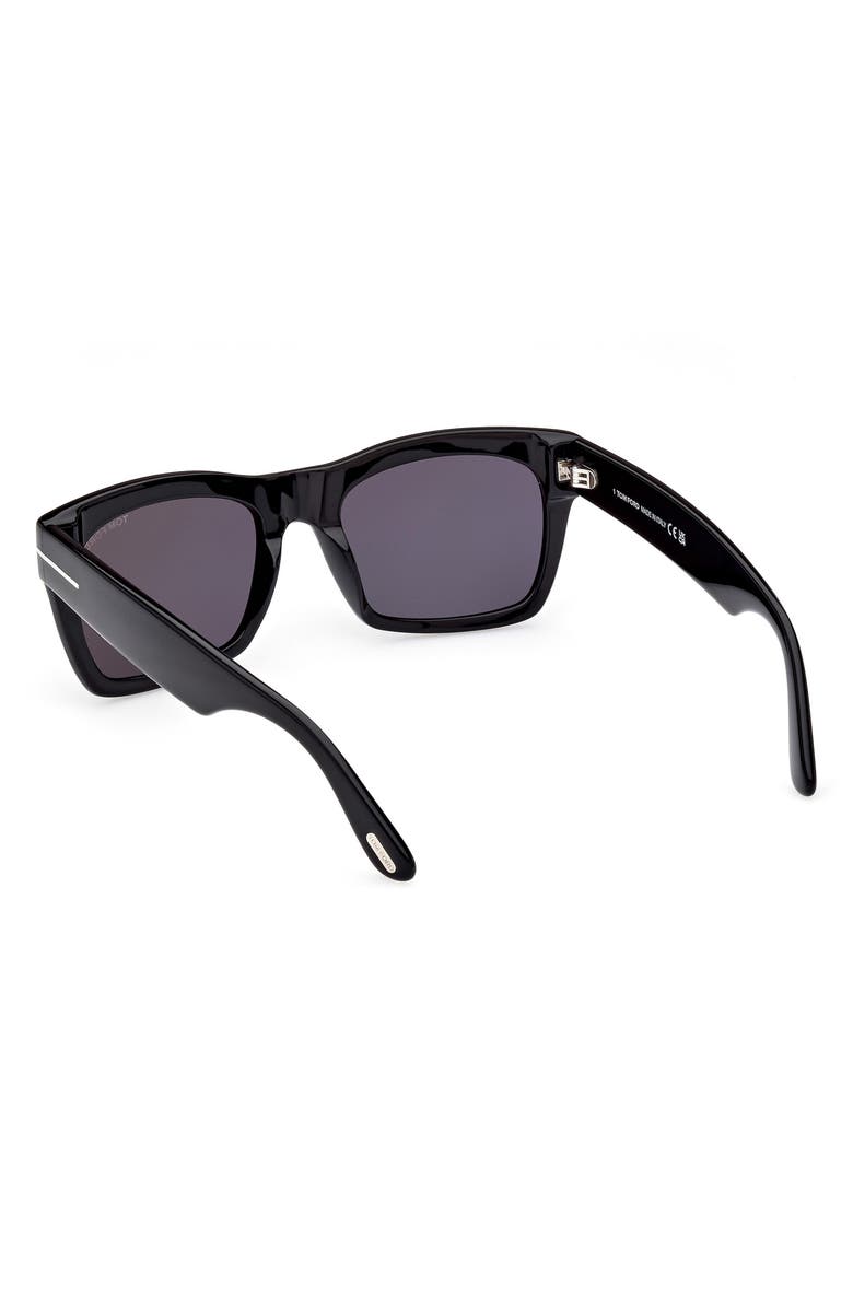 TOM FORD Nico 56mm Square Sunglasses, Alternate, color, Sblk/Smk