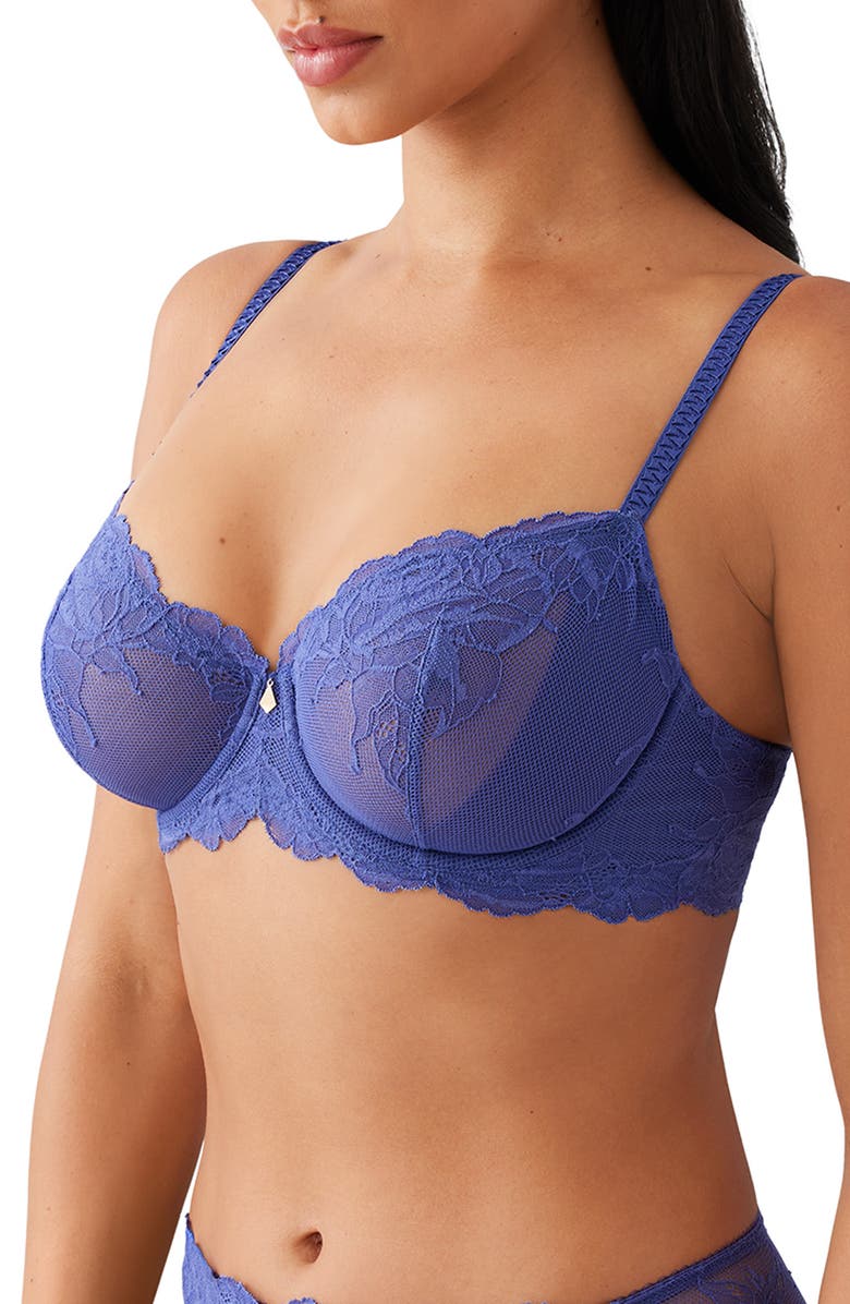 Wacoal Vivid Attraction Underwire Bra, Alternate, color, Skipper Blue