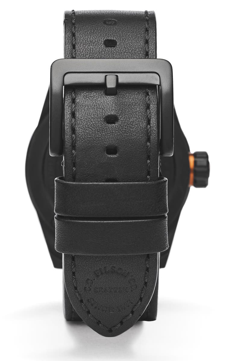 Filson Field Leather Strap Watch, 41mm, Alternate, color, 