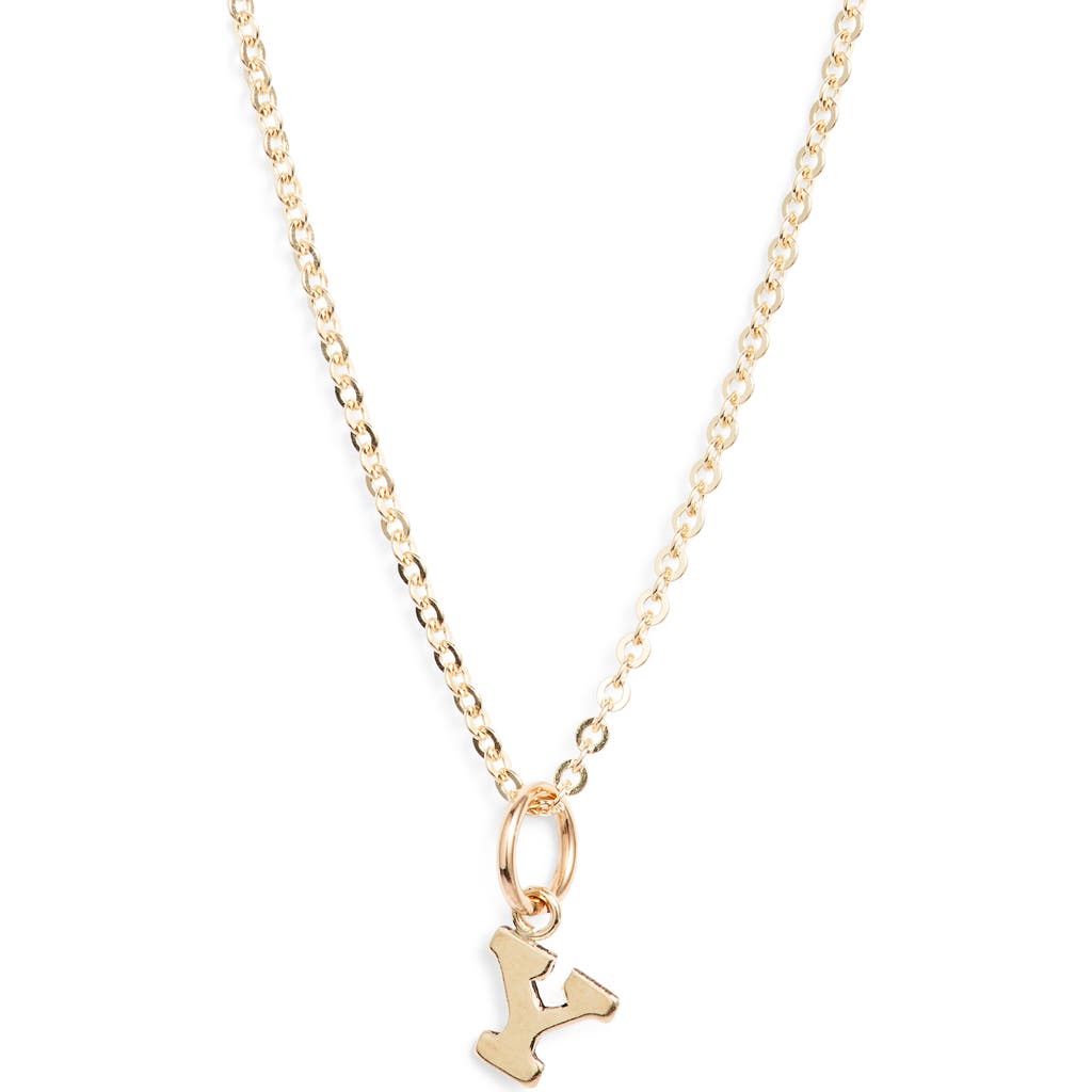 Nashelle Initial Pendant Necklace In Gold Fill - Y