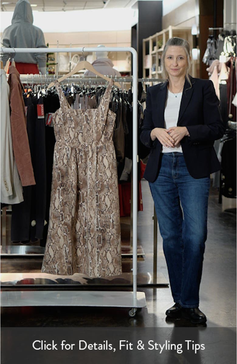 Savanna Snakeskin Print A-Line Dress, sales video thumbnail