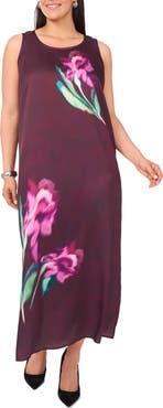 Vince Camuto Floral Print Sleeveless Maxi Dress