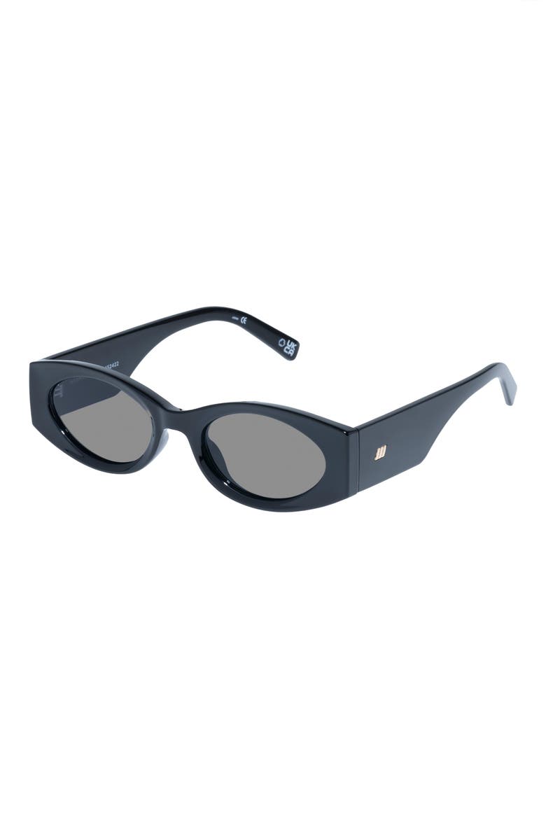 Mermaiden 52mm Rectangular Sunglasses, Alternate, color, BLACK