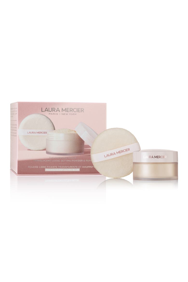 The Finishing Touch Translucent Loose Setting Powder Ultra-Blur & Velour Puff Gift Set $48 Value, Main, color, TLSP UB TRANSLUCENT