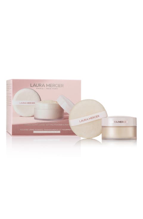 The Finishing Touch Translucent Loose Setting Powder Ultra-Blur & Velour Puff Gift Set $48 Value