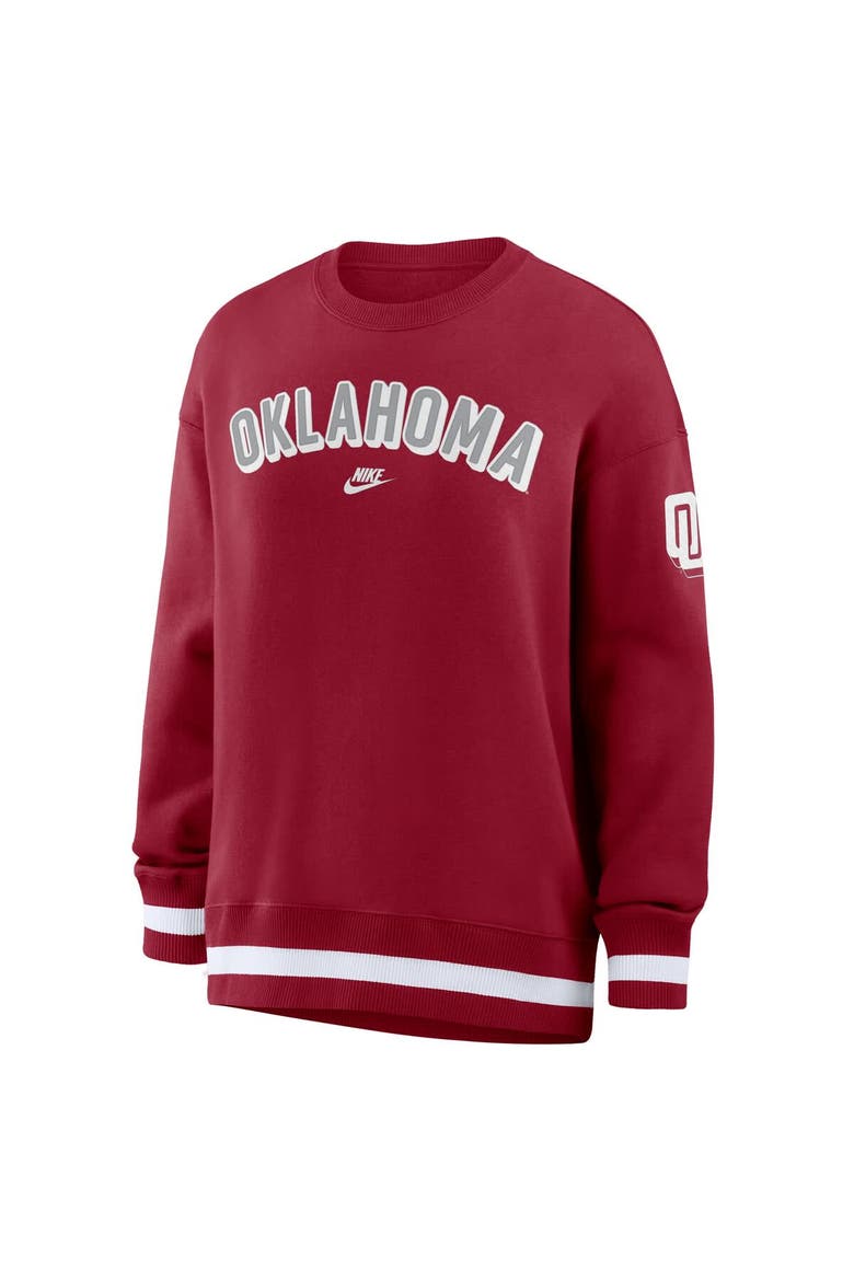 Women's Nike Crimson Oklahoma Sooners Oversized Legacy Phoenix Sweatshirt, Alternate, color, Crimson