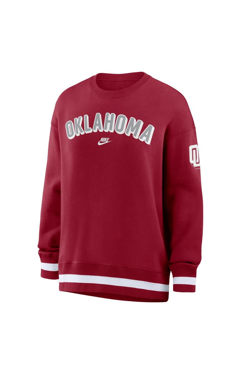 Nike Women's Nike Crimson Oklahoma Sooners Oversized Legacy Phoenix Sweatshirt, Alternate, color, Crimson