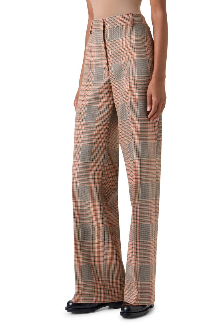 Chiaro Glen Plaid Wide Leg Pants, Alternate, color, BEIGE-MOCCA-ORANGE