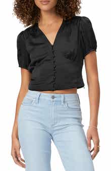 PAIGE Plie Puff Sleeve Crop Top