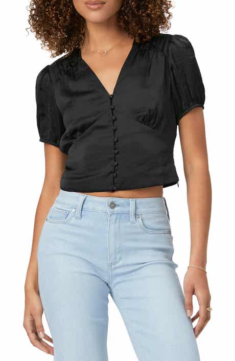 PAIGE Plie Puff Sleeve Crop Top