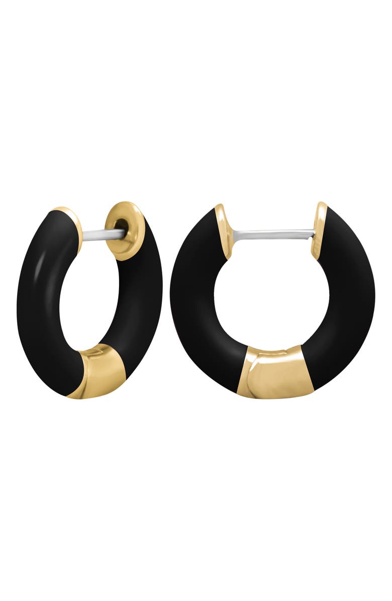 ES JEWELRY Tubular Enamel Hoop Earrings, Main, color,