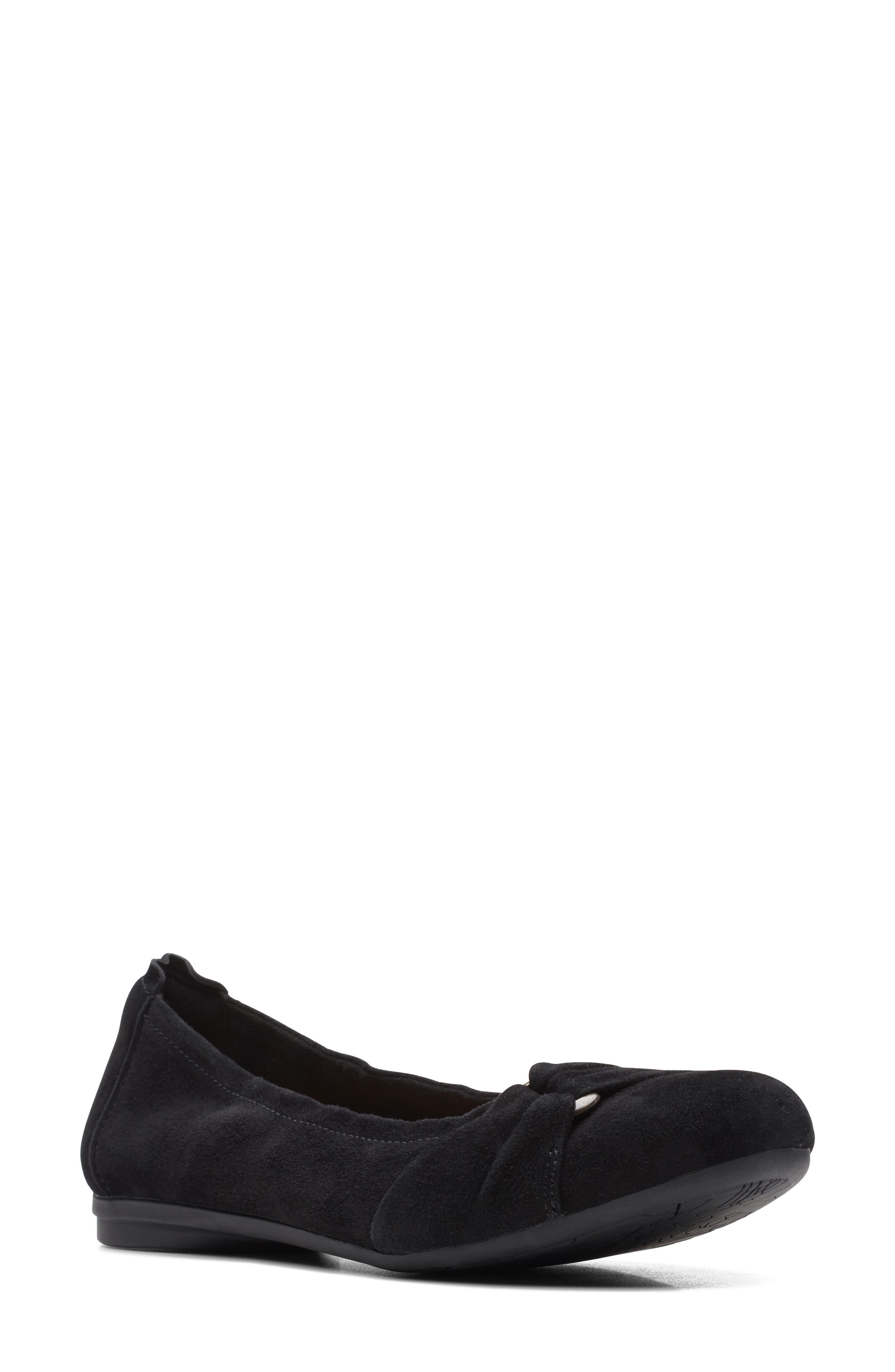 Clarks<sup>®</sup> Rena Step Suede Flat, Main, color, 