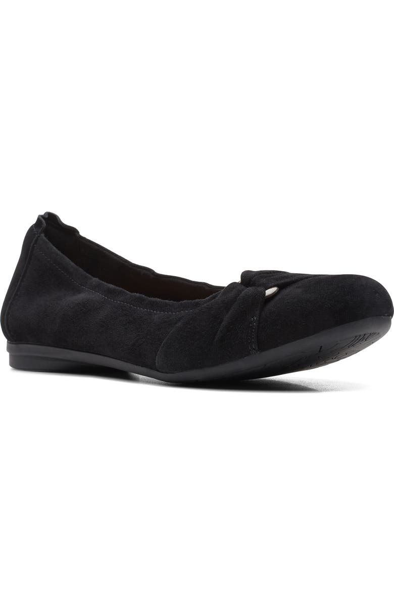 Clarks<sup>®</sup> Rena Step Suede Flat, Main, color,