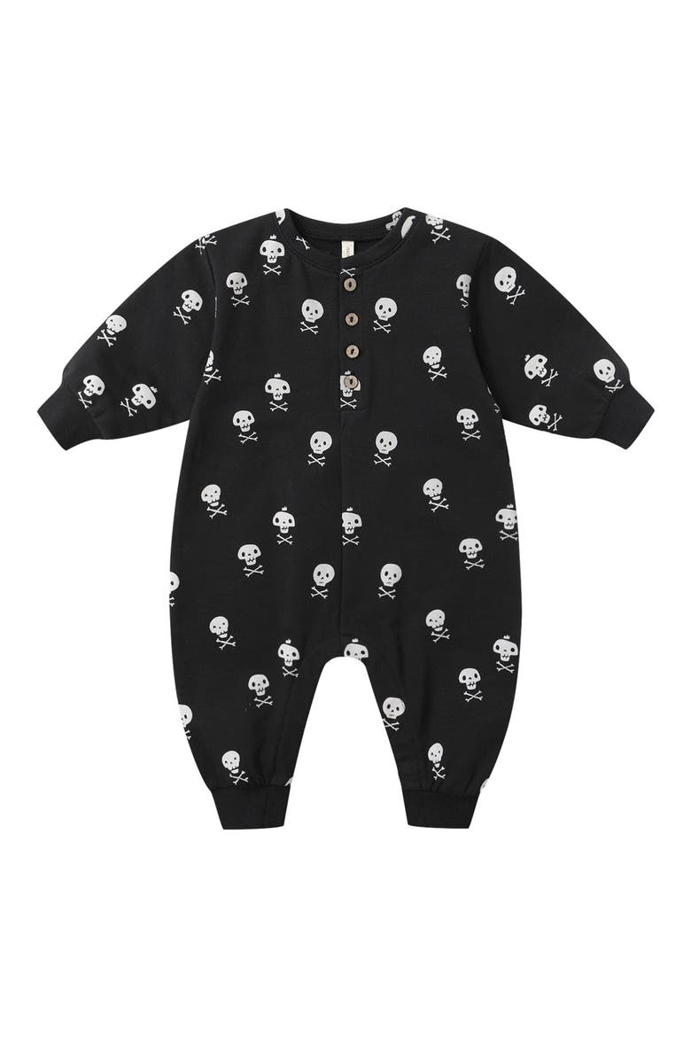 Kids' Relaxed Fleece Jumpsuit, Main, color, CROSSBONES