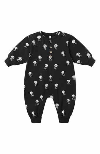 Crossbones Print Relaxed Fleece Coverall