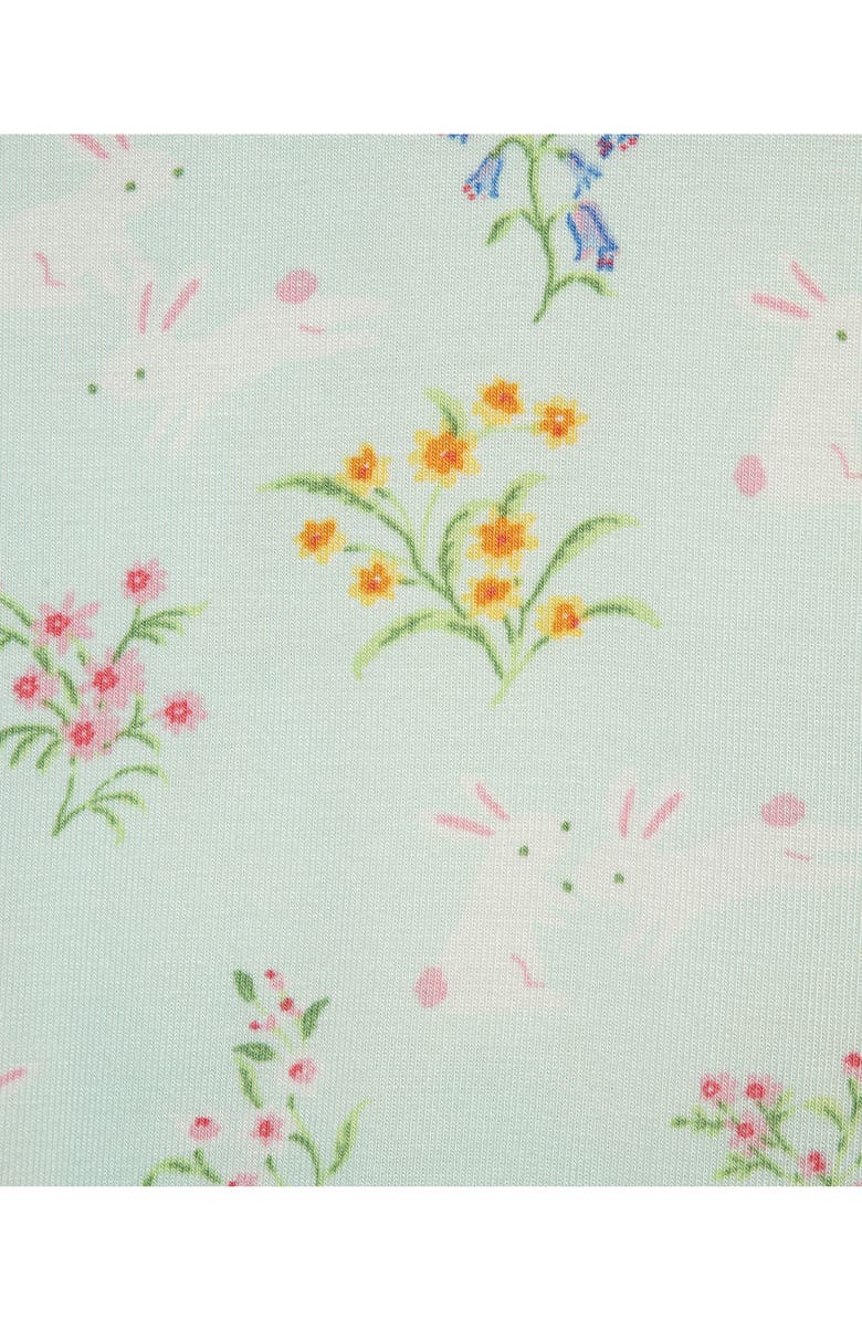 Little Me Bunny Zip Romper, Alternate, color, Aqua