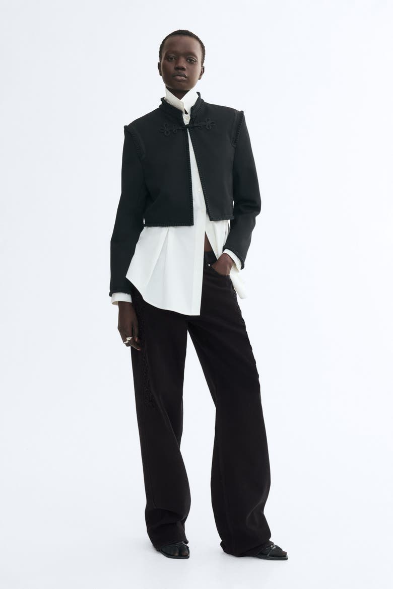 Straight Regular Waist Jeans, Alternate, color, Black