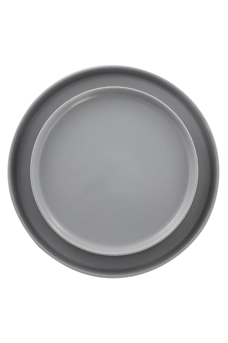 Dempsey Road 12 Piece Stoneware Dinnerware Set, Alternate, color, Grey