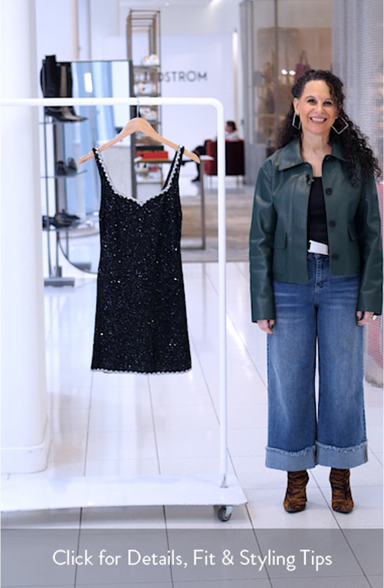 Eve Beaded Sweetheart Neck Minidress, sales video thumbnail