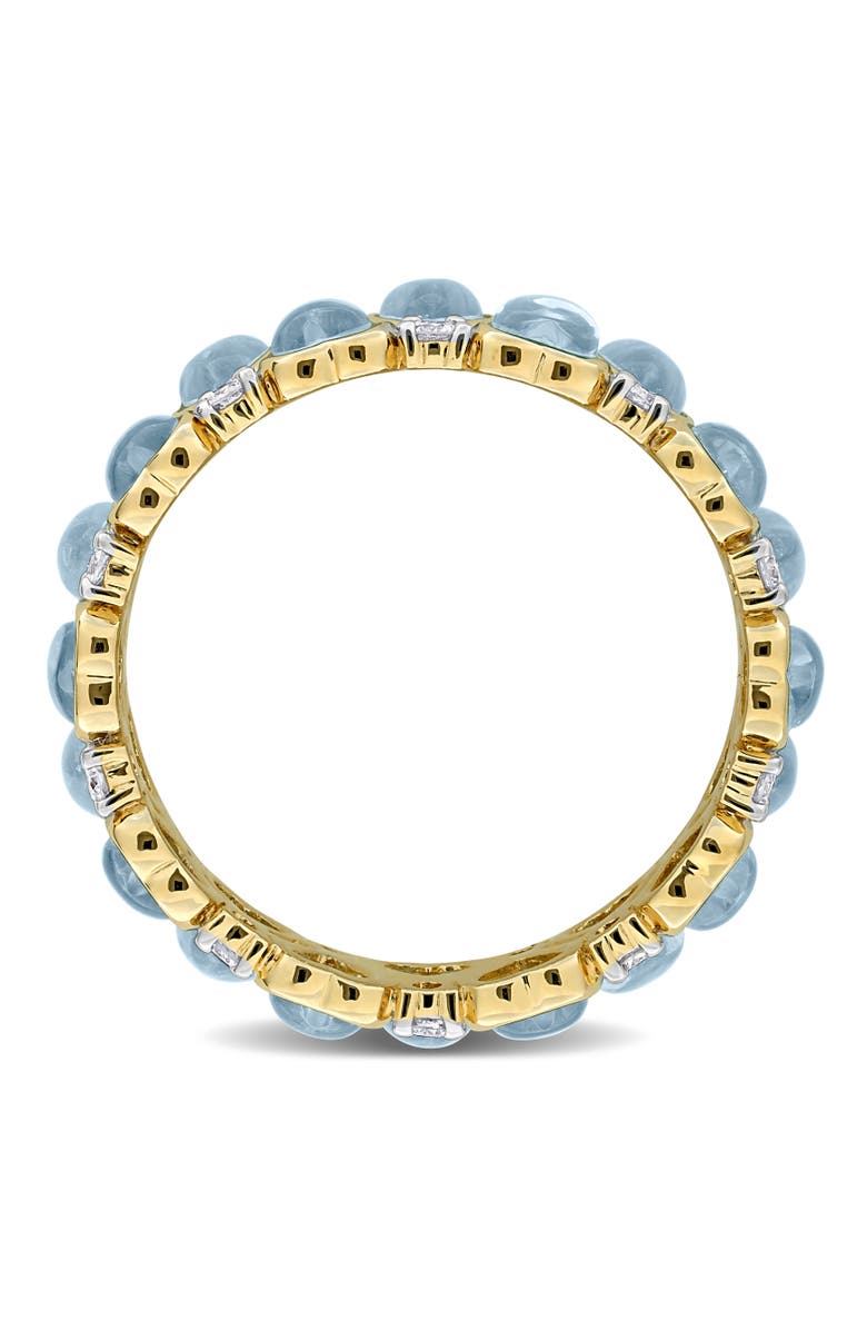 Julianna B. Swiss Blue Topaz & Diamond Heart Eternity Ring, Alternate, color, Blue Topaz