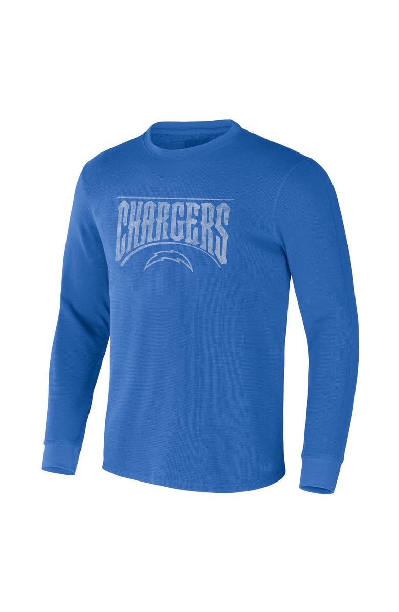 NFL X DARIUS RUCKER Men's NFL x Darius Rucker Collection by Fanatics Powder Blue Los Angeles Chargers Long Sleeve Thermal T-Shirt, Alternate, color,