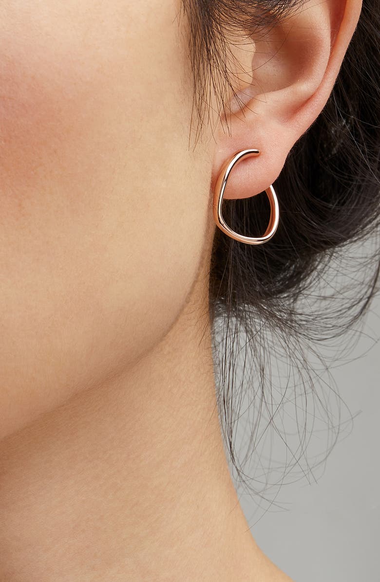 Monica Vinader Nura Reef Wrap Hoop Earrings, Alternate, color, Rose Gold