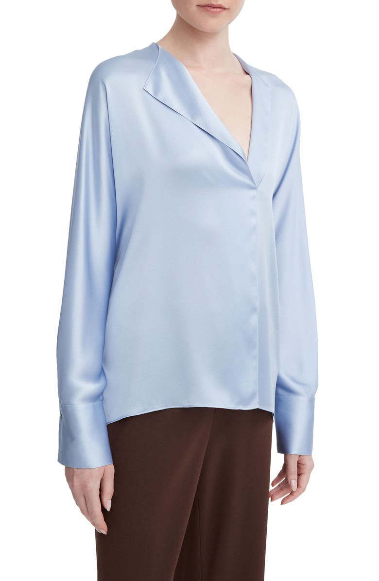 Vince Dolman Sleeve Silk Top, Alternate, color,