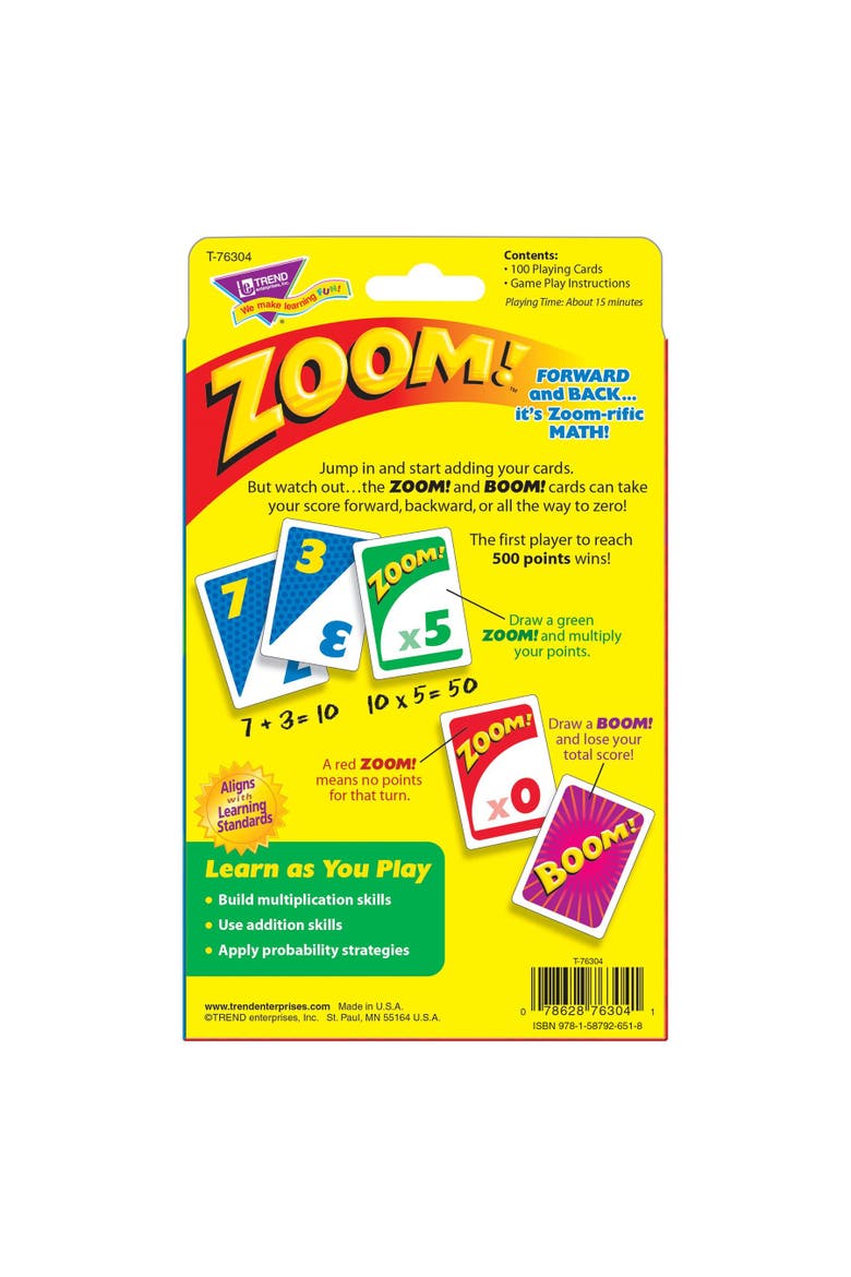 Zoom! Learning Flash Card Game, Alternate, color, Multicolored