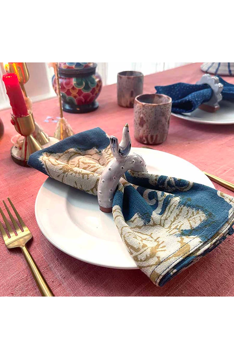 Ichcha Organic Cotton Napkins - Set of 4, Alternate, color, Rose Gold