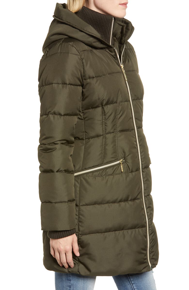 Kensie Water Resistant Puffer Coat with Vest Inset, Alternate, color, 